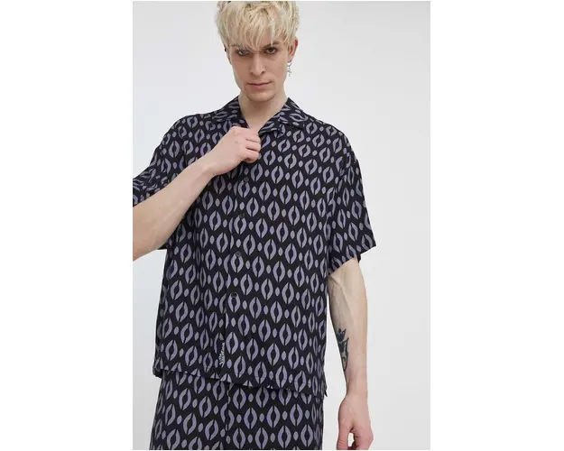 On Vacation camasa barbati, culoarea negru, regular, OVC SH15