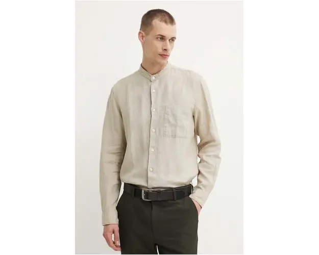 Marc O'Polo camasa de in culoarea verde, cu guler stand-up, regular, 423742842320