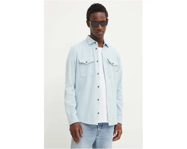G-Star Raw camasa din bumbac barbati, cu guler clasic, regular