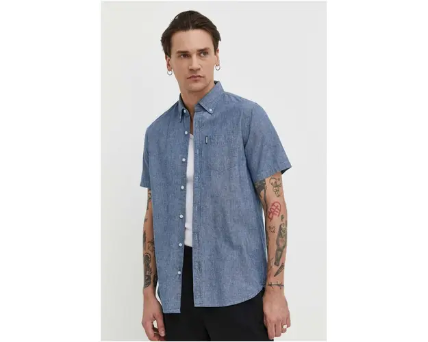 Superdry camasa din bumbac barbati, cu guler button-down, regular