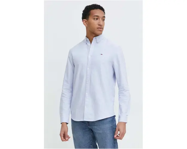 Tommy Jeans camasa din bumbac barbati, cu guler button-down, regular DM0DM19134