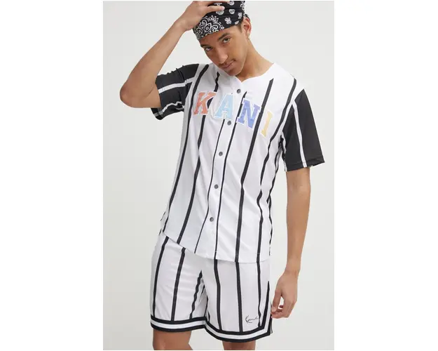 Karl Kani camasa barbati, culoarea alb, regular