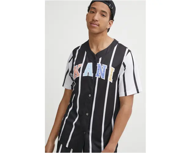 Karl Kani camasa barbati, culoarea negru, regular