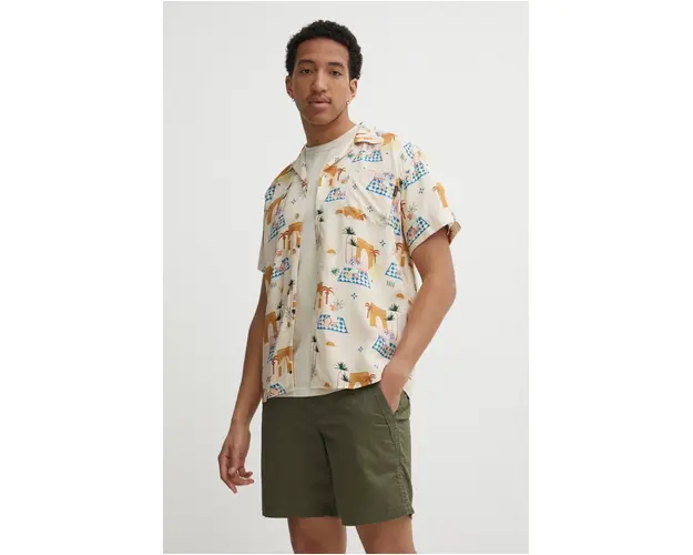 Kaotiko camasa barbati, culoarea bej, regular