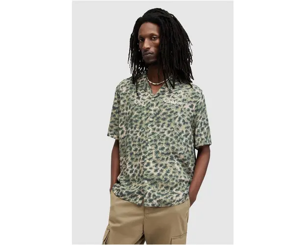 AllSaints camasa UNDRGRND CM SS SHIRT barbati, relaxed, MS578Z