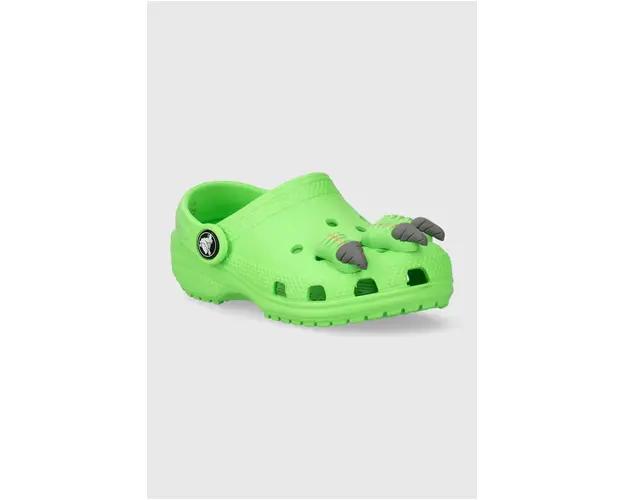 Crocs slapi copii CLASSIC IAM DINOSAUR CLOG culoarea verde