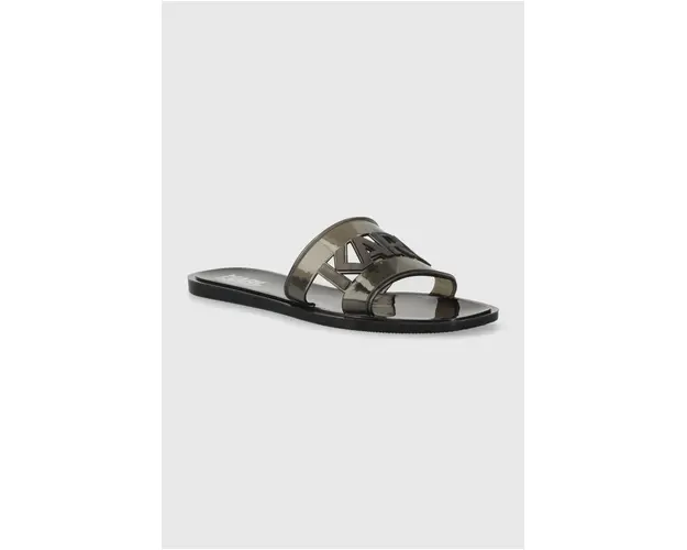 Karl Lagerfeld papuci JELLY femei, culoarea negru, KL80005T