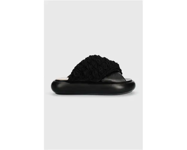 JW Anderson papuci Crochet Twister femei, culoarea negru, cu platforma, ANW42027A