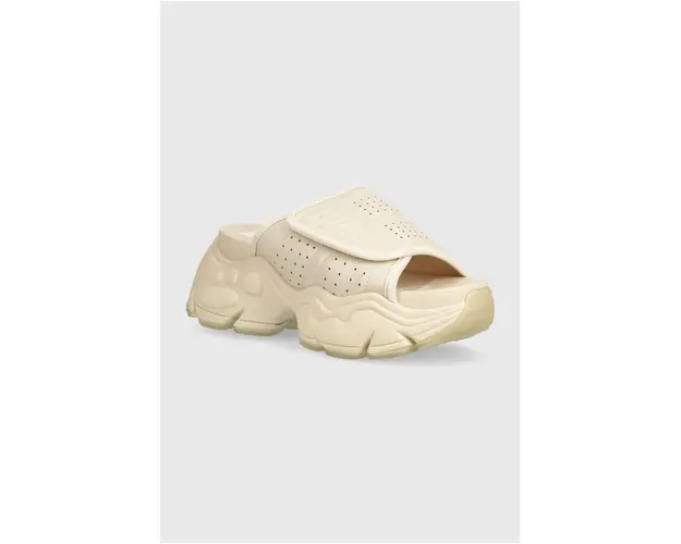 Buffalo papuci Binary Pool femei, culoarea bej, cu platforma, 1602198.CRE