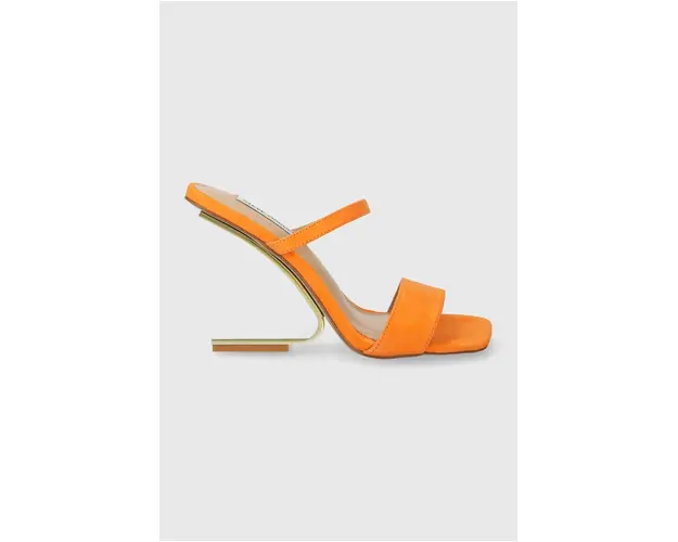 Steve Madden papuci din piele Lotus femei, culoarea portocaliu, cu toc cui, SM11002985