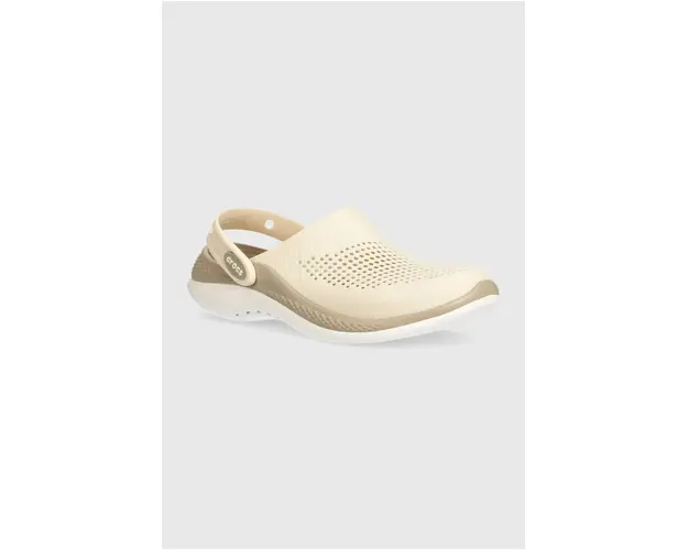 Crocs papuci LiteRide 360 Clog femei, culoarea bej, 206708