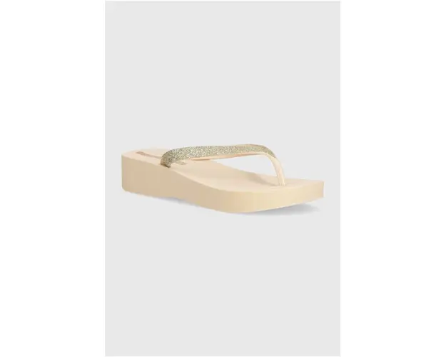 Ipanema slapi MESH CHIC PL femei, culoarea bej, cu platforma, 83386-AR596