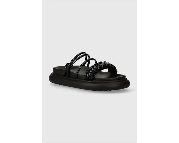Desigual papuci Boat femei, culoarea negru, cu platforma, 24SSSP03.2000