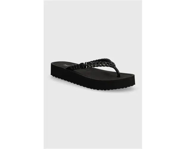 MICHAEL Michael Kors slapi Zaza Flip Flop femei, culoarea negru, cu platforma, 40S4ZAFA1B