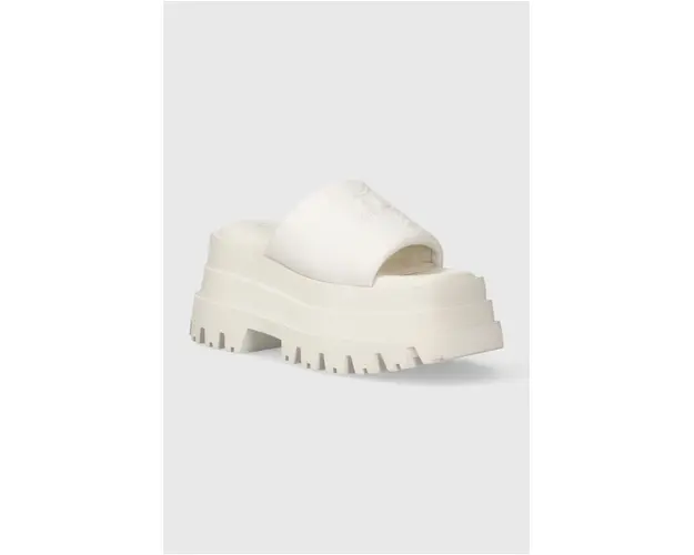 Naked Wolfe papuci Delicious femei, culoarea alb, cu platforma