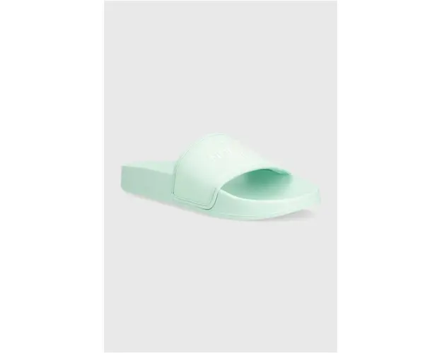 The North Face papuci BASE CAMP SLIDE III femei, culoarea turcoaz, NF0A4T2S3JO1