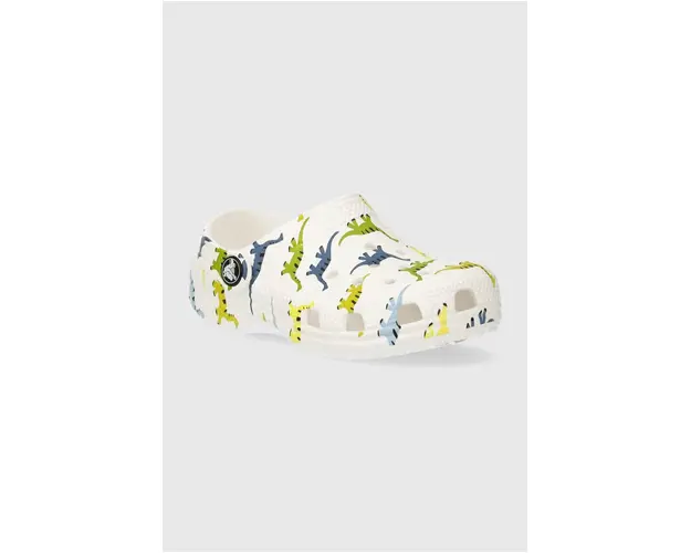 Crocs slapi copii CLASSIC CHARACTER PRINT CLOG culoarea verde