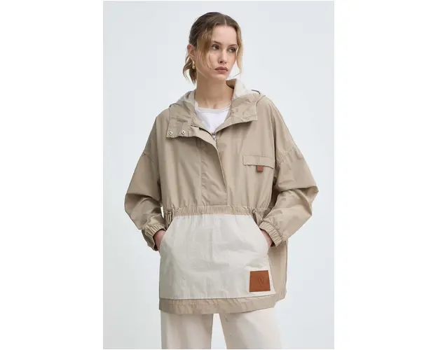 MAX&Co. geaca din amestec de in culoarea bej, de tranzitie, oversize, 2416081063200 2416080000000