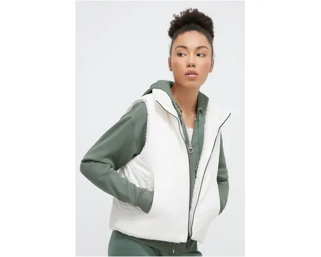 Dkny vesta femei, culoarea bej, de iarna