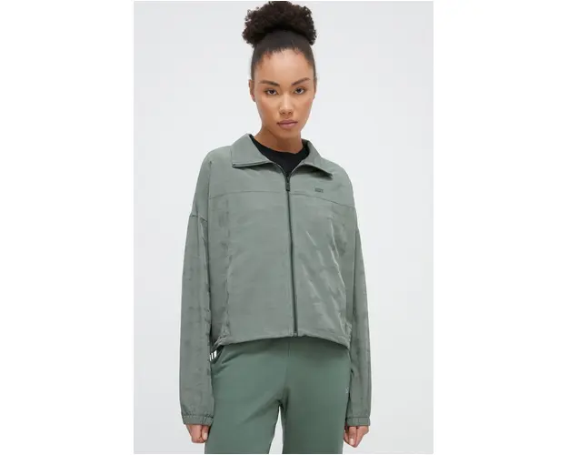 Dkny geaca femei, culoarea verde, de tranzitie, oversize