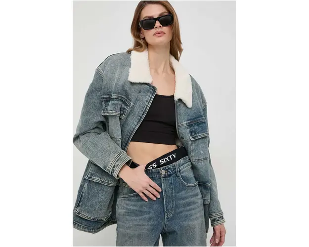 Miss Sixty geaca jeans femei, de tranzitie, oversize