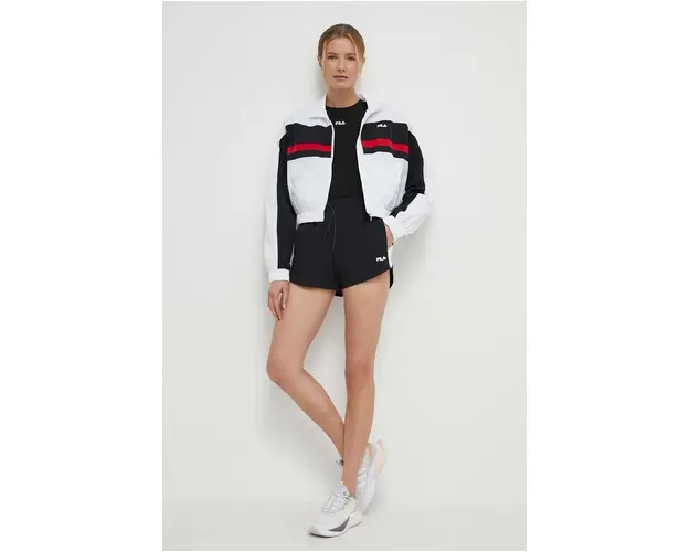 Fila geaca Lubu femei, culoarea alb, de tranzitie, FAW0756