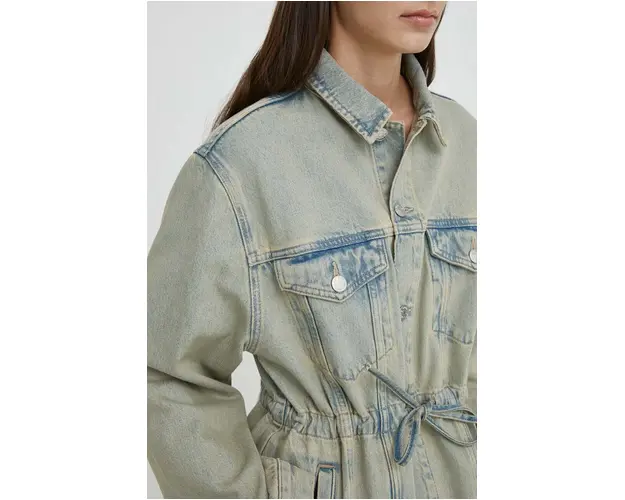 Samsoe Samsoe geaca jeans SAMAGGY femei, de tranzitie, F24100045
