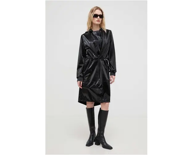 Rains geaca 18550 Jackets femei, culoarea negru, de tranzitie