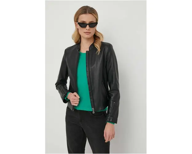 Sisley geaca femei, culoarea negru, de tranzitie