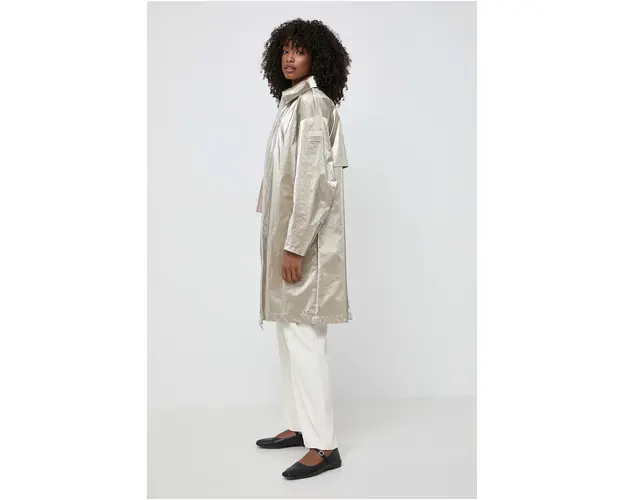 Max Mara Leisure geaca femei, culoarea bej, de tranzitie, oversize 2416020000000
