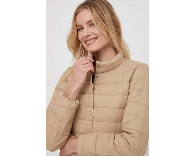 Sisley geaca femei, culoarea bej, de tranzitie