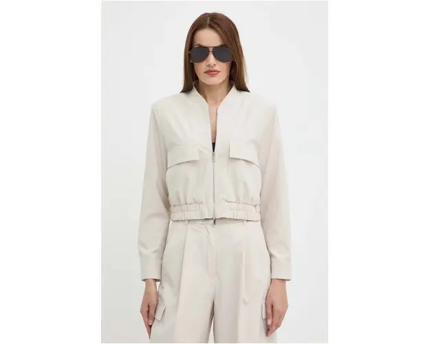 Marella geaca femei, culoarea bej, de tranzitie, 2413041025200