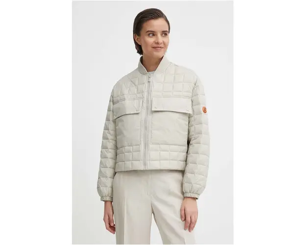 Save The Duck geaca femei, culoarea bej, de tranzitie