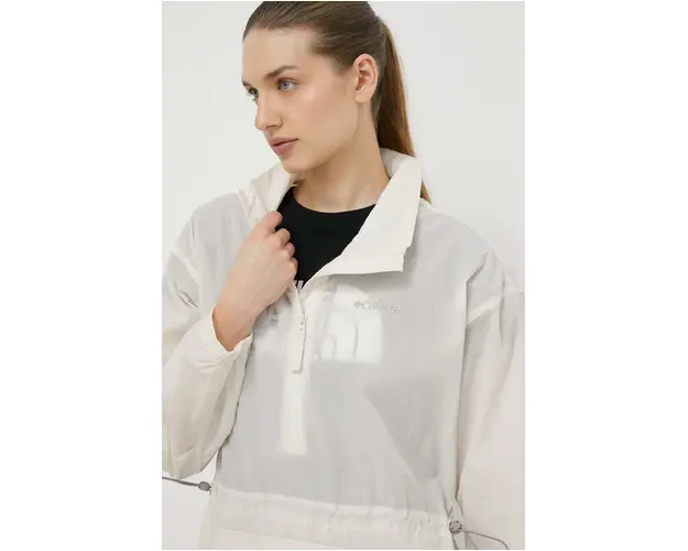 Columbia geaca Paracutie femei, culoarea bej, de tranzitie, oversize 2071161