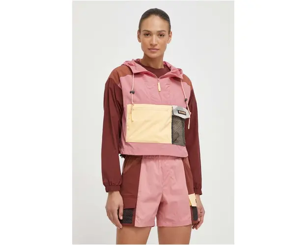 Columbia geaca Painted Peak femei, culoarea roz, de tranzitie, oversize, 2072211