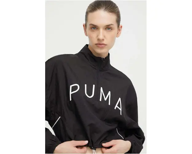 Puma jacheta de antrenament Fit Move culoarea negru, de tranzitie, oversize, 524816