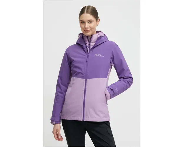 Jack Wolfskin jacheta de exterior Weiltal 2L culoarea violet