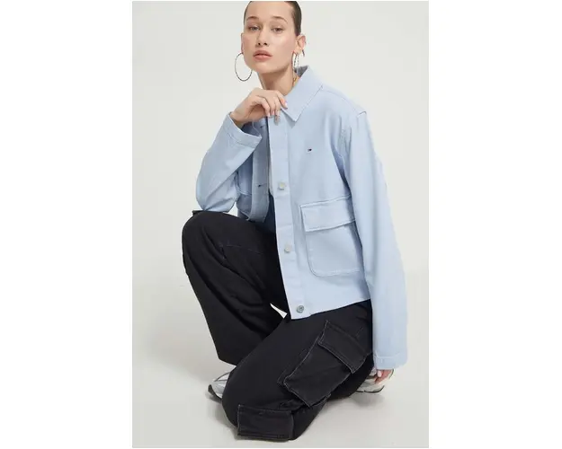 Tommy Jeans geaca din denim femei, de tranzitie DW0DW17748