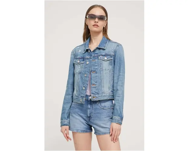 Tommy Jeans geaca din denim femei, de tranzitie DW0DW17660