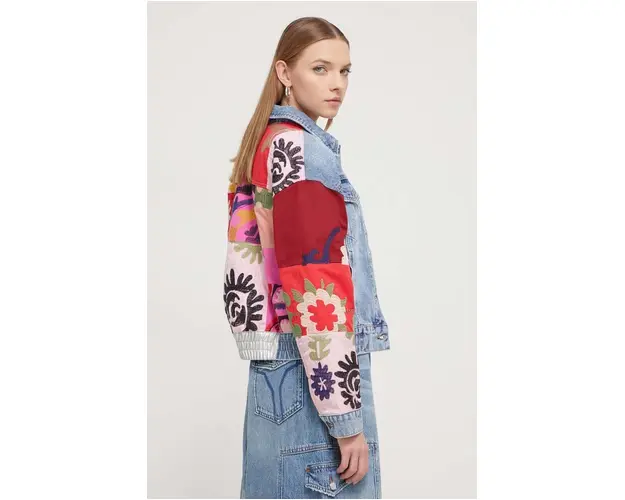 Desigual geaca jeans femei, de tranzitie, oversize