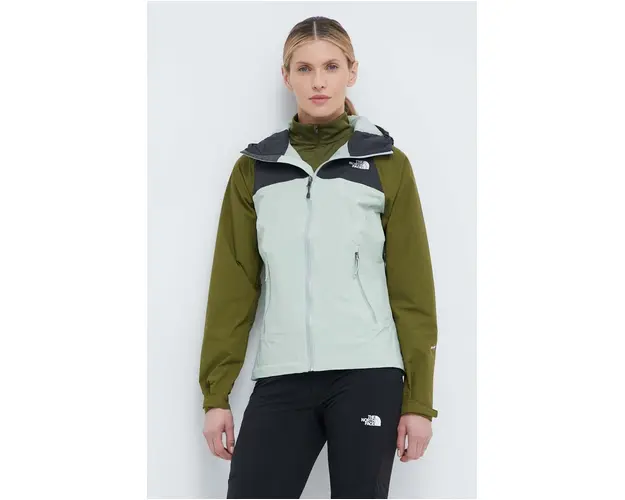The North Face jacheta de exterior Stratos culoarea verde