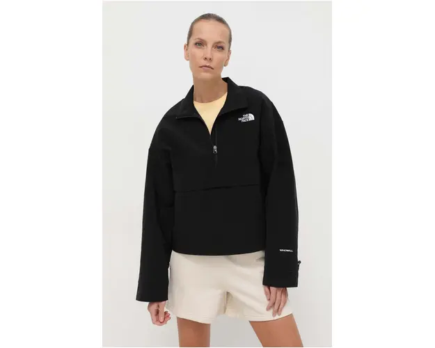 The North Face geaca femei, culoarea negru, de tranzitie