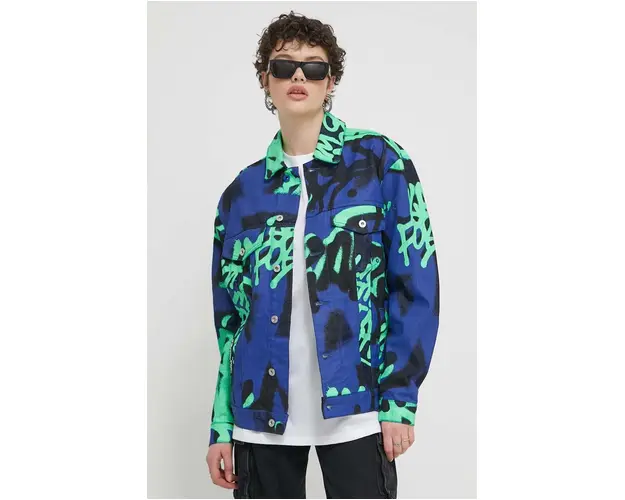 Karl Lagerfeld Jeans geaca jeans femei, de tranzitie, oversize