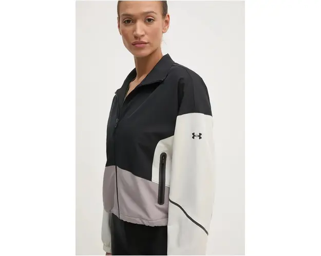 Under Armour jacheta de antrenament Unstoppable culoarea negru, de tranzitie, oversize, 1374889
