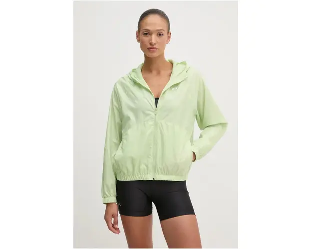 Under Armour windbreaker Rival culoarea verde, de tranzitie