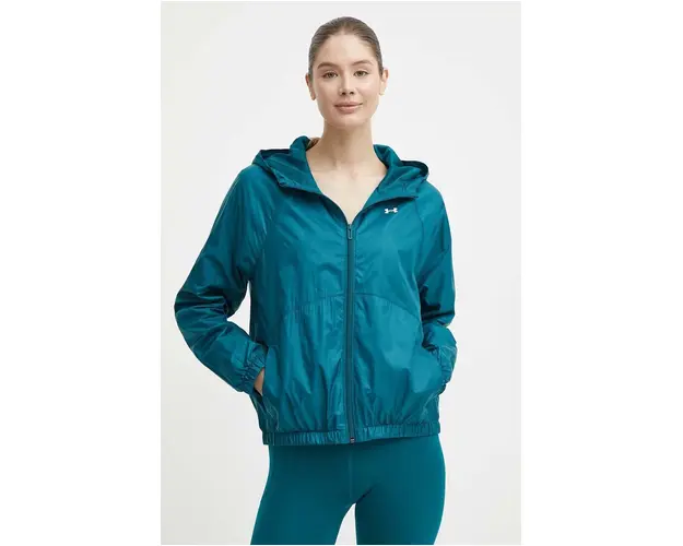 Under Armour windbreaker Rival culoarea verde, de tranzitie