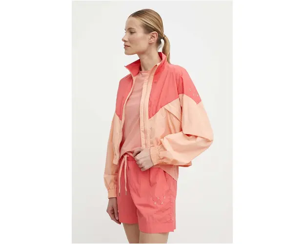 Casall geaca sport Color Block culoarea portocaliu, de tranzitie, oversize