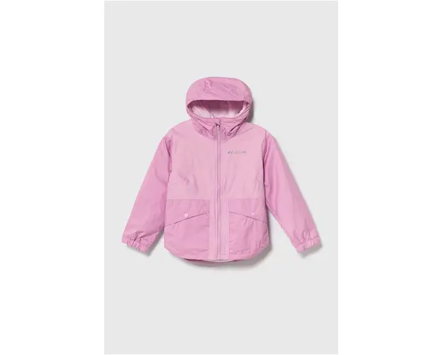 Columbia geaca copii Rainy Trails Fleece culoarea roz