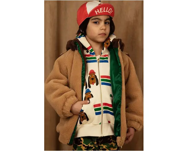 Mini Rodini geaca copii culoarea bej