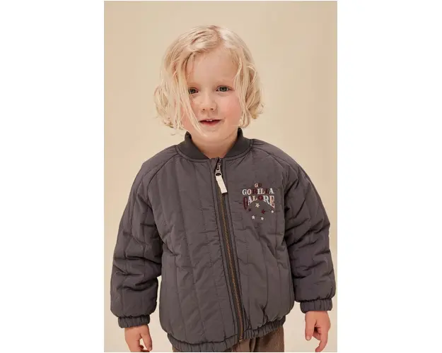 Konges Sløjd geaca bomber pentru copii JUNO BOMBER JACKET culoarea gri